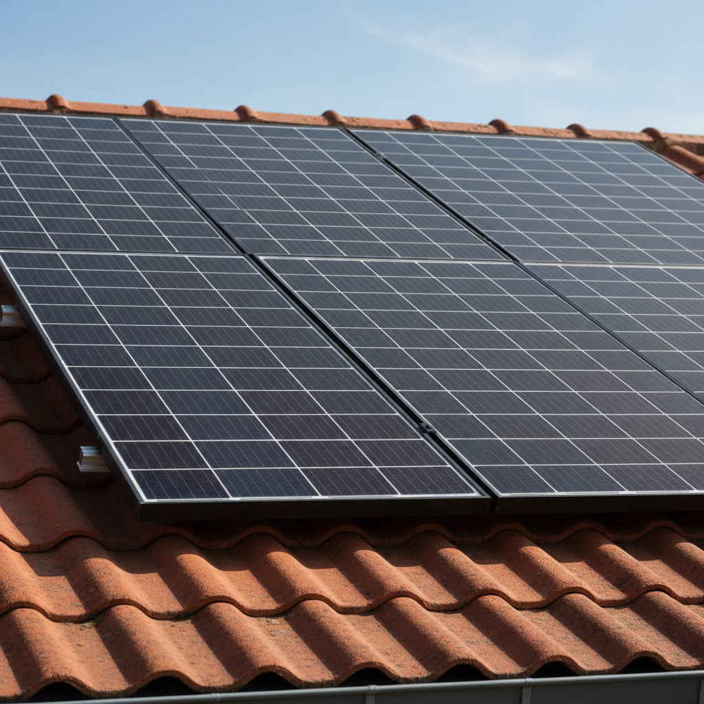 Solarpanels auf Einfamilienhaus in der Schweiz